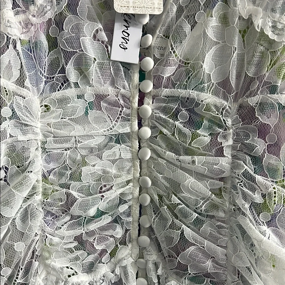 NWT Free People For Love & Lemons Lorette Lace Midi Dress - Picture 8 of 11